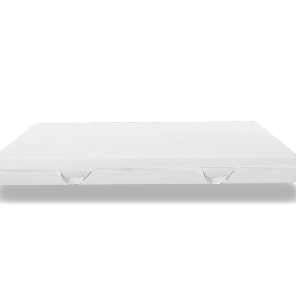 Matelas 160x200 cm - Ergonomique 7 Zones avec Mousse Froide, Confort H2 H3, Housse Amovible Lavable à Fermeture Éclair - Blanc