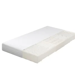 Matelas 90x200 cm - Ergonomique 7 Zones avec Mousse Froide, Confort H2 H3, Housse Amovible Lavable à Fermeture Éclair - Blanc