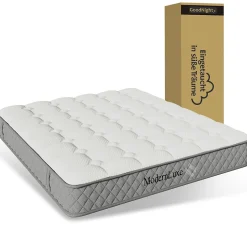 Matelas 140x200 cm - Matelas Orthopédique avec Ressorts ensachés 7 Zones et Mousse Froid - H3 Moyenne Ferme - 20 cm - Blanc
