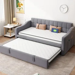 Matelas 90x200 cm - Matelas Ressorts avec Soutien Lombaire Ergonomique pour Enfant et Ado - Tissu, Métal, Roulé, Blanc