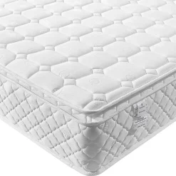 Matelas 90x200 cm à Ressorts Ensachés, Mousse Froide 7 Zones, Microfibre Matelassée, Fermeté H3, Hauteur 25 cm, Certifié Oeko-Tex