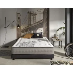 Matelas 90x200 cm Brooklyn Paradise epaisseur 24 cm 2 Anti-acariens Respirant. ECCOX