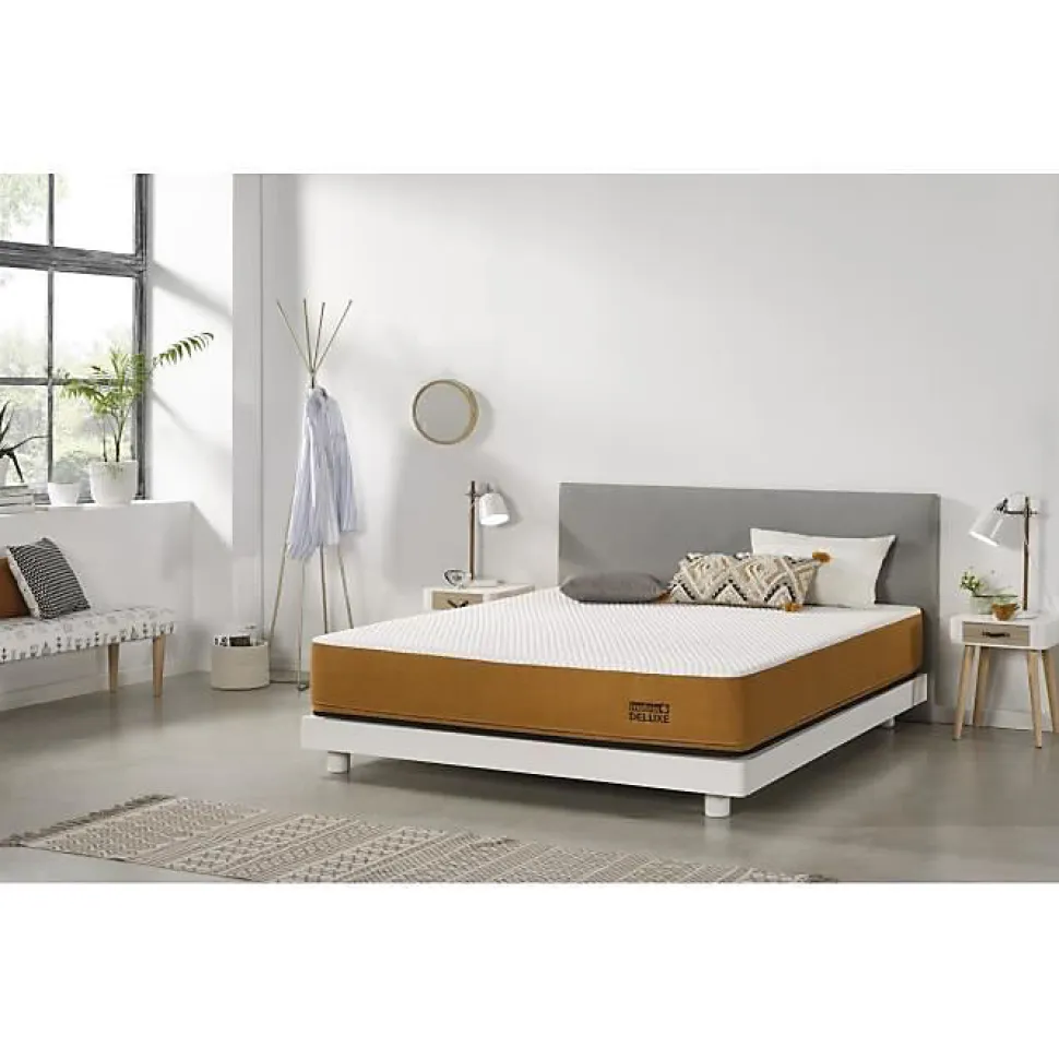 Matelas 140x190 cm de luxe exclusif Mémoire de forme spécial pour surpoids epaisseur 25 cm +/- 2 fermeté moyenne à élevée. ECCOX