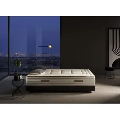 Matelas 200x200 cm ensachés hybride Bamboo Nuit epaisseur 30 cm +/- 2 Fermeté moyen élevé. ECCOX