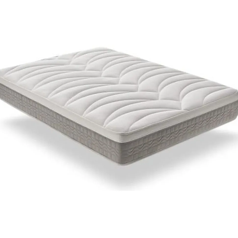 Matelas 90x190 cm Mémoire de forme Luxury Elite Argent H25 epaisseur 25 cm +/- 2 Haute Fermeté. ECCOX