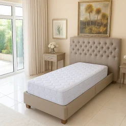 Matelas 90x190 cm Mémoire de Forme - 20 cm Très Ferme - Spécial Sommier Électrique - Housse Déhoussable et Lavable - 7 Zones de Co