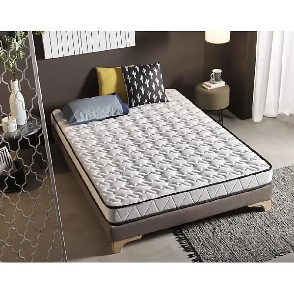 Matelas 140x190 cm Mémoire de forme Luxury Aloe Vera epaisseur 16 cm +/- 2 avec fonction antimicrobienne de traitement ALOE VERA.