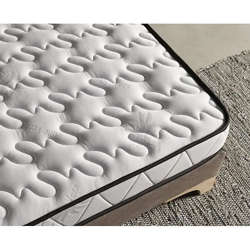 Matelas 140x190 cm Mémoire de forme Luxury Aloe Vera epaisseur 16 cm +/- 2 avec fonction antimicrobienne de traitement ALOE VERA.