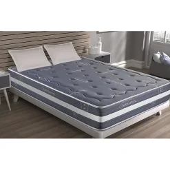 Matelas 180x200 cm Mémoire de forme Tourmaline Gris epaisseur 25 cm +/- 2 Haute Fermeté. ECCOX
