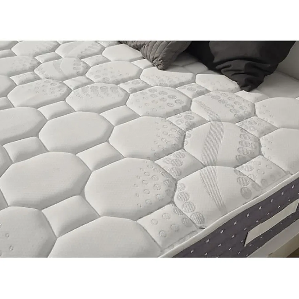 Matelas 140x190 cm Ressorts Ensachés Memory Nature avec 5cm Gel Mémoire de forme + Graphène + Supersoft epaisseur 30 cm +/-2