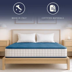 Matelas 140x190 cm Waterfoam H20 cm Ferme Moyenne Médical Antiallergique Made in Italy