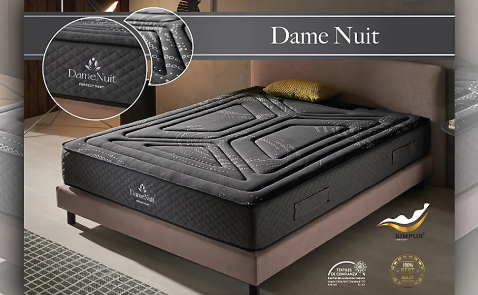 Matelas 90x200 dame nuit soutien ferme évolutif ressorts ensachés deep spring & confort multizone hr - 25cm d'epaisseur