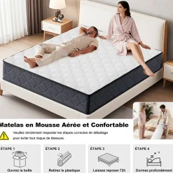 Matelas 90x190 Epaisseur 22CM Haute Densité