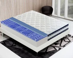 Matelas 140x190 Memory Gel - Epaisseur 25 cm - Mousse Mémoire 7 cm - 9 zones de confort - 100% Made in Italy