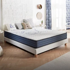 Matelas 140x190 mémoire de forme - Épaisseur 21 cm - Blue Latex - 7 zones de confort - Hypoallergénique - Durable - Perfect Dream