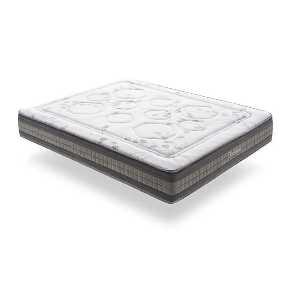 Matelas 80x180 Mémoire de forme Gel Pocket Spring Graphene Design & Comfort Hauteur 29cm + / -2 Fermeté moyenne-élevée