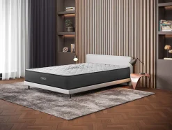 Matelas 160x200 Orion - Mousse Mémoire de Forme - Blue Latex - Épais 30 cm - 7 zones - Réversible face été/hiver - Confort Ferme