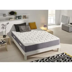 Matelas 160x200 Ressorts Ensachés Memory Nature avec 5cm Gel Mémoire de forme + Graphène + Supersoft Hauteur 30 cm +/-2
