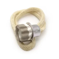 Mèche rechange pour petite lampe catalytique de 100 ml. Compatible avec toutes les marques. Tête en céramique et cordon 100% coton