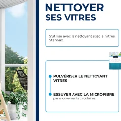 Microfibre pour vitres et miroir Starwax