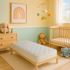 Natura Baby Matelas 60x120 Haut de Gamme pour Bébé Densité 35 Kg/m3 - Hauteur 8 cm -