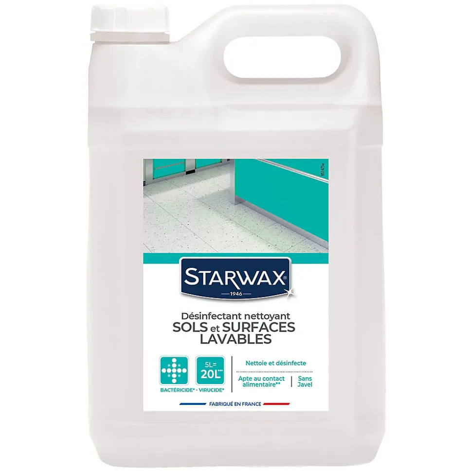 Nettoyant désinfectant multi-surfaces Starwax papaye 5L