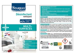 Nettoyant désinfectant multi-surfaces Starwax papaye 5L
