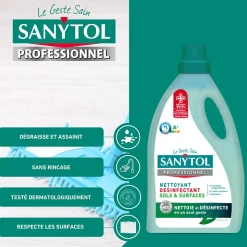 Nettoyant désinfectant sols et surfaces eucalyptus Sanytol 5L