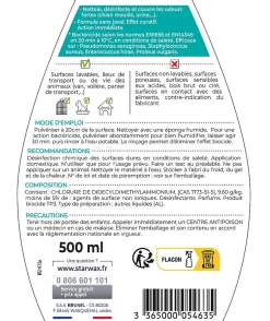 Nettoyant désinfectant suprodorant milieu animal Starwax 500ml
