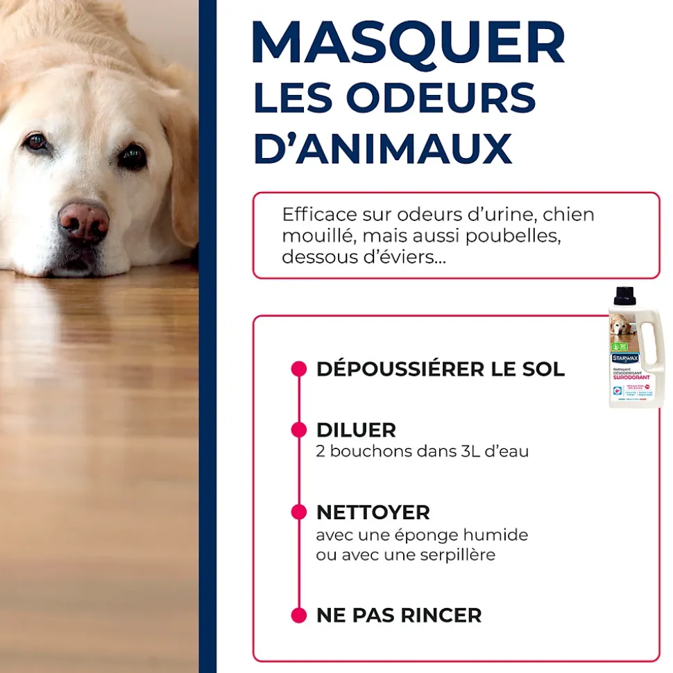 Nettoyant désinfectant surodorant sols et multi-usages Starwax 1L