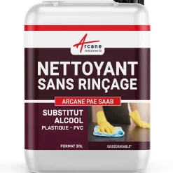Nettoyant plastique sans alcool : PVC, PC, téléphone etc... - 5 L - ARCANE INDUSTRIES