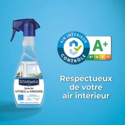 Nettoyant pulvérisateur spécial vitres et miroirs à l'alcool Starwax 0,5L