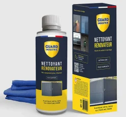Nettoyant Rénovateur Ravive Couleurs Peinture PVC Métal Antitache 5 ans 250g - 2 Portes et 10 Fenêtres Chiffon microfibre inclus
