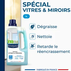 Nettoyant spécial vitres anti-traces à l'alcool Starwax 1L
