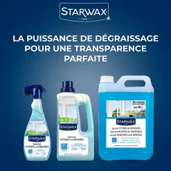 Nettoyant spécial vitres anti-traces à l'alcool Starwax 1L