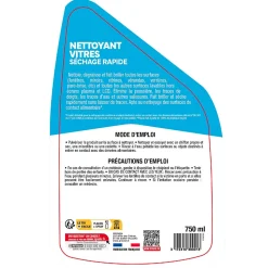 Nettoyant vitres pulvérisateur - séchage rapide 750ml Spado