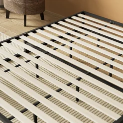 November Sleep Lit 90 x 190 cm - Cadre en acier - Lattes en bois