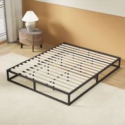 November Sleep Lit 180 x 200 cm - Cadre en acier - Lattes en bois