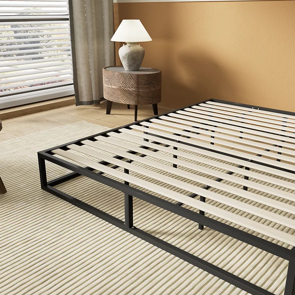 November Sleep Lit 160 x 200 cm - Cadre en acier - Lattes en bois