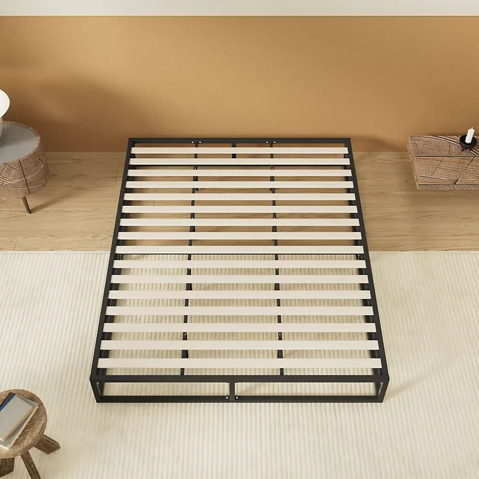 November Sleep Lit 160 x 200 cm - Cadre en acier - Lattes en bois