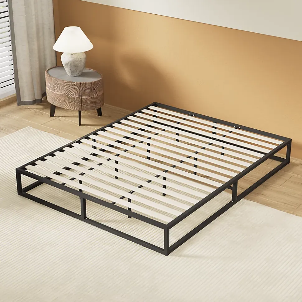 November Sleep Lit 160 x 200 cm - Cadre en acier - Lattes en bois