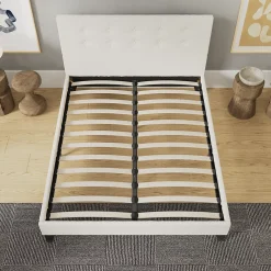 November Sleep Lit 120x190 cm avec tête de lit tissu lin