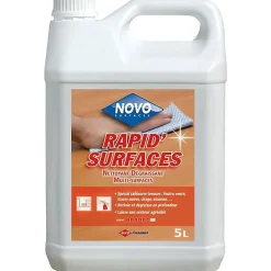 NOVO RAPID'SURFACES bidon de 5L - Nettoyant Dégraissant Parfumé Multi-Surfaces