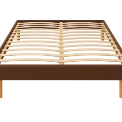 Nuits D'or Gregory - Solide et Confortable Sommier Tapissier Marron + Pieds en 20 cm pour Matelas en 120x200-13 Lattes - Montage R