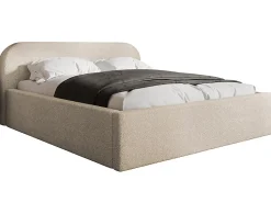 Orane - lit coffre - 180x200 cm - en tissu bouclette - Best Mobilier