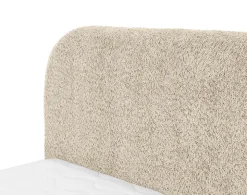 Orane - lit coffre - 180x200 cm - en tissu bouclette - Best Mobilier