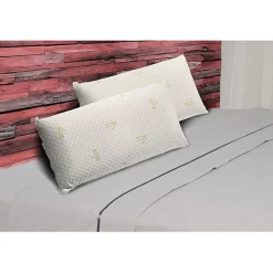 Oreiller - ECCOX - Pack de 2 - Mousse mémoire Soja - 70 x 40 cm - Fermeté moyenne - Ergonomique