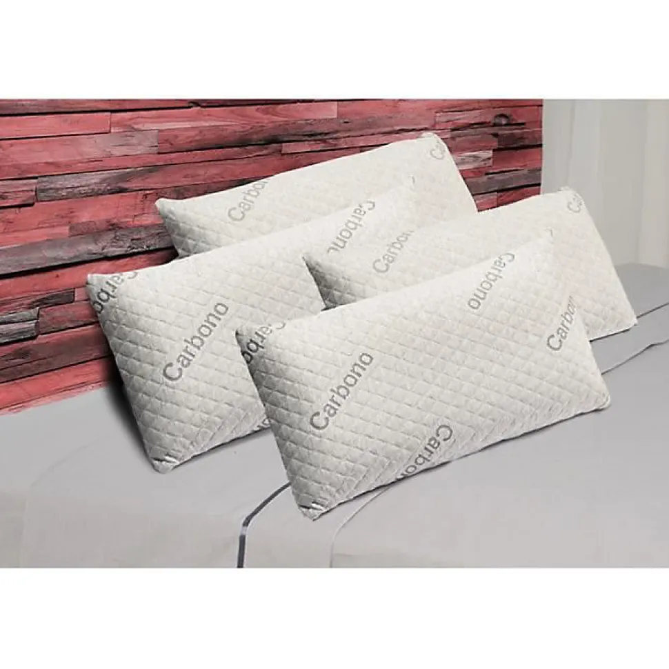 Oreiller - ECCOX - Pack de 4 - 80 x 40 cm - Fermeté Moyenne - Mousse à Mémoire de Forme