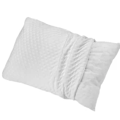 Oreiller à flocons et mémoire de forme (40x60 cm - Blanc)