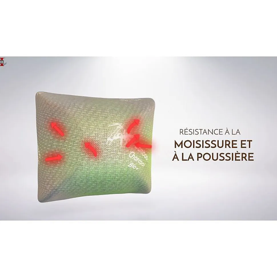 Oreiller au Charbon de Bambou Herzberg HG6050-BC